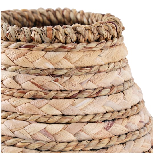 10" Light Brown Seagrass Handmade Braided Vase